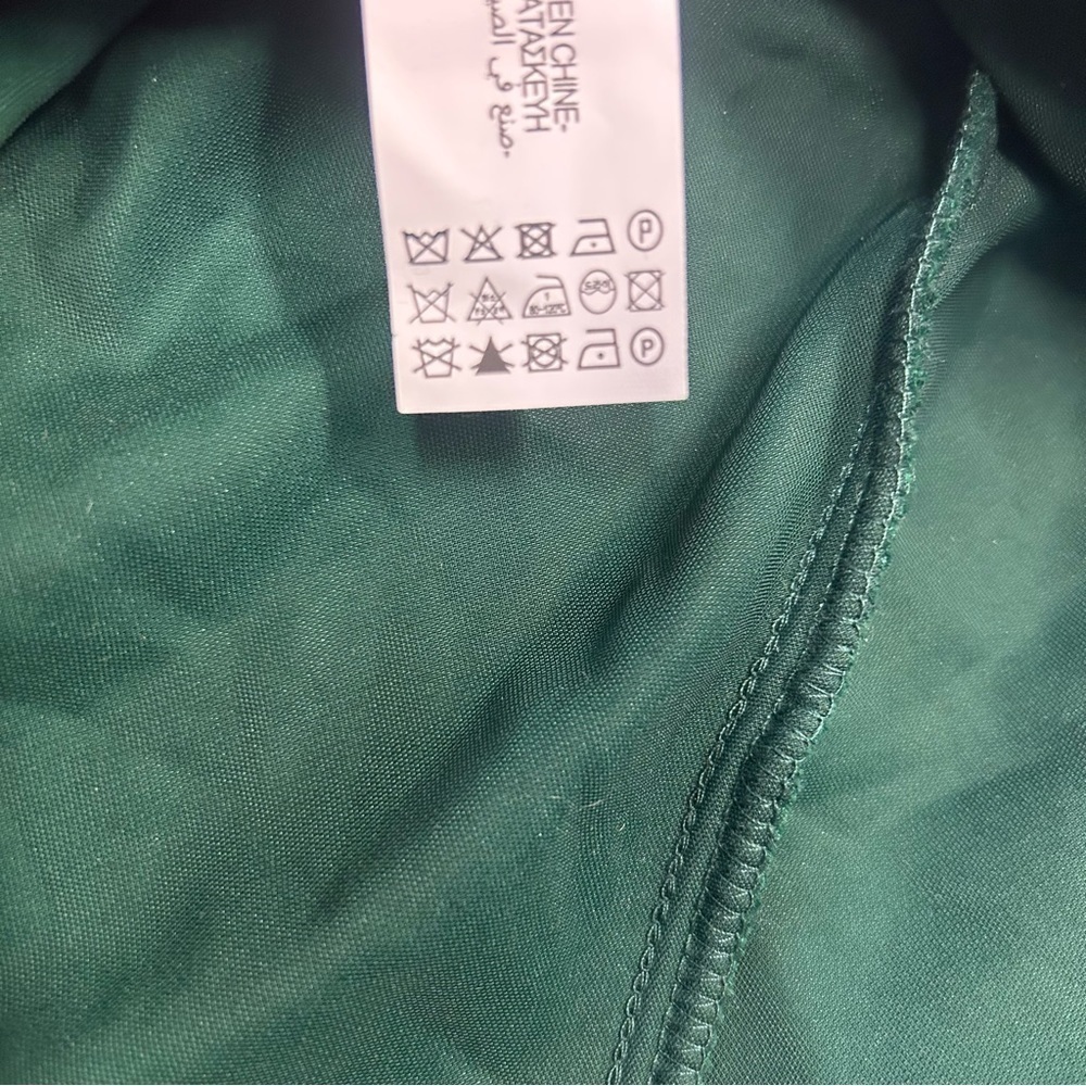 ZARA VELVET & CROCHET MAXI SLIP DRESS DARK GREEN SZ M NWT - Picture 9 of 15